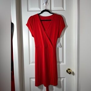 Nine West Vibrant Red Midi Dress
